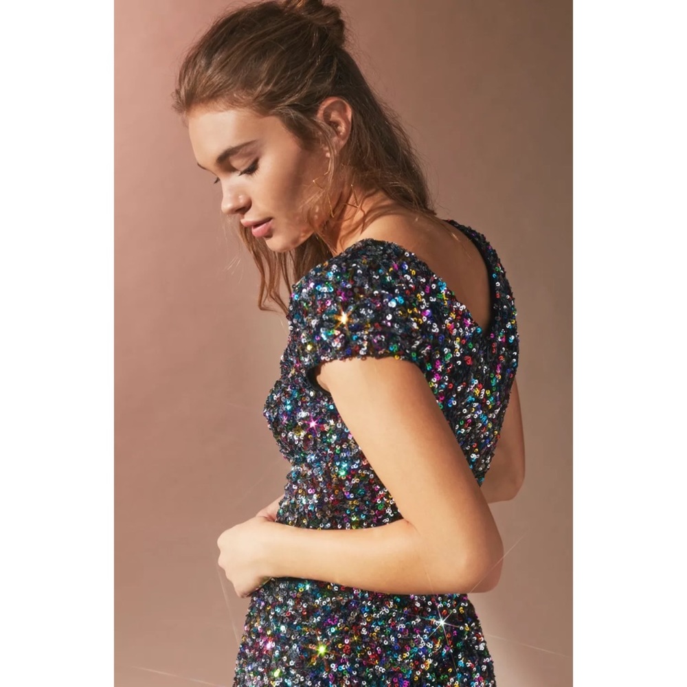 Dress The Population Zoe Confetti Sequin Dress small - Picture 3 of 14